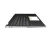 Clavier incl. topcase DE (allemand) noir/argent/noir sans rétroéclairage original pour HP Pavilion x360 14-dw1000