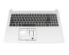 Clavier incl. topcase DE (allemand) noir/argent original pour Acer Aspire 3 (A315-43)