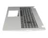 Clavier incl. topcase DE (allemand) noir/argent original pour Acer Aspire 5 (A515-52)