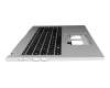 Clavier incl. topcase DE (allemand) noir/argent original pour Acer Extensa 15 (EX215-57)