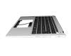 Clavier incl. topcase DE (allemand) noir/argent original pour Acer Swift Go 14 (SFG14-73)