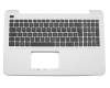 Clavier incl. topcase DE (allemand) noir/argent original pour Asus A555UB
