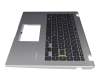 Clavier incl. topcase DE (allemand) noir/argent original pour Asus E410MA