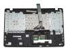 Clavier incl. topcase DE (allemand) noir/argent original pour Asus F751LD