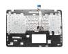 Clavier incl. topcase DE (allemand) noir/argent original pour Asus F751LK