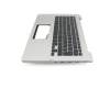 Clavier incl. topcase DE (allemand) noir/argent original pour Asus TP300LA