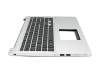 Clavier incl. topcase DE (allemand) noir/argent original pour Asus Transformer Book Flip TP500LA