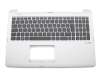 Clavier incl. topcase DE (allemand) noir/argent original pour Asus Transformer Book Flip TP550LD