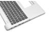 Clavier incl. topcase DE (allemand) noir/argent original pour Asus Transformer Book Flip TP550LD