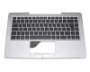 Clavier incl. topcase DE (allemand) noir/argent original pour Asus Transformer Book T300LA