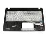 Clavier incl. topcase DE (allemand) noir/argent original pour Asus VivoBook A540LA