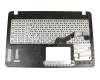 Clavier incl. topcase DE (allemand) noir/argent original pour Asus VivoBook D540NA