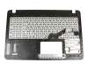 Clavier incl. topcase DE (allemand) noir/argent original pour Asus VivoBook P1500UA