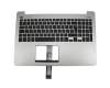 Clavier incl. topcase DE (allemand) noir/argent original pour Asus VivoBook S551LA
