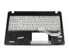Clavier incl. topcase DE (allemand) noir/argent original pour Asus VivoBook X540SA