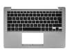 Clavier incl. topcase DE (allemand) noir/argent original pour Asus X201E