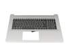Clavier incl. topcase DE (allemand) noir/argent original pour HP 470 G9