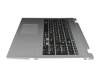 Clavier incl. topcase DE (allemand) noir/argent original pour Medion Akoya E6439 (F15KUR)