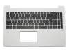 Clavier incl. topcase DE (allemand) noir/blanc original pour Asus F553MA