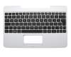 Clavier incl. topcase DE (allemand) noir/blanc original pour Asus Transformer Book T100TAM