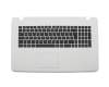 Clavier incl. topcase DE (allemand) noir/blanc original pour Asus X751LB