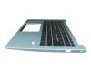 Clavier incl. topcase DE (allemand) noir/bleu avec rétro-éclairage original pour Acer Swift 3 (SF314-41G)