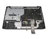 Clavier incl. topcase DE (allemand) noir/bleu avec rétro-éclairage original pour Lenovo IdeaPad Gaming 3-15IMH05 (81Y4)