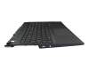 Clavier incl. topcase DE (allemand) noir/bleu avec rétro-éclairage original pour Lenovo Legion 5-15ACH6H (82JU)