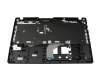 Clavier incl. topcase DE (allemand) noir/bleu/noir avec rétro-éclairage original pour Acer TravelMate P2 (TMP215-53)