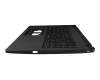 Clavier incl. topcase DE (allemand) noir/bleu/noir avec rétro-éclairage original pour Acer TravelMate P2 (TMP215-53)