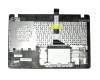 Clavier incl. topcase DE (allemand) noir/bleu original pour Asus R510CC