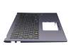 Clavier incl. topcase DE (allemand) noir/bleu original pour Asus VivoBook 15 F512FA