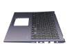 Clavier incl. topcase DE (allemand) noir/bleu original pour Asus VivoBook 15 R564DA