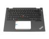 Clavier incl. topcase DE (allemand) noir/gris avec rétro-éclairage et mouse stick (no WWAN) original pour Lenovo ThinkPad X13 Yoga G3 (21AW/21AX)