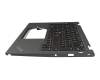 Clavier incl. topcase DE (allemand) noir/gris avec rétro-éclairage et mouse stick (no WWAN) original pour Lenovo ThinkPad X13 Yoga G3 (21AW/21AX)