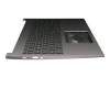 Clavier incl. topcase DE (allemand) noir/gris avec rétro-éclairage original pour Acer Chromebook 715 (CB715-1WT)