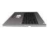 Clavier incl. topcase DE (allemand) noir/gris avec rétro-éclairage original pour Acer TravelMate P2 (TMP216-51-TCO)