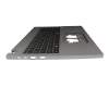 Clavier incl. topcase DE (allemand) noir/gris avec rétro-éclairage original pour Acer TravelMate P2 (TMP216-51T)