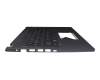 Clavier incl. topcase DE (allemand) noir/gris avec rétro-éclairage original pour Acer TravelMate Spin P4 (TMP414RN-51)