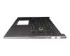 Clavier incl. topcase DE (allemand) noir/gris avec rétro-éclairage original pour Asus VivoBook S15 S533FA