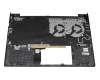 Clavier incl. topcase DE (allemand) noir/gris avec rétro-éclairage original pour HP Victus 15-fb0000