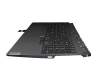 Clavier incl. topcase DE (allemand) noir/gris avec rétro-éclairage original pour Lenovo Legion Pro 5-16ACH6H (82JQ) JVHFC1