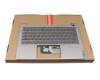 Clavier incl. topcase DE (allemand) noir/gris avec rétro-éclairage original pour Lenovo ThinkBook 13s G3 ACN (20YA)