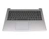 Clavier incl. topcase DE (allemand) noir/gris avec rétro-éclairage original pour Medion Akoya P15650 (M15CMN)