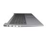Clavier incl. topcase DE (allemand) noir/gris avec rétro-éclairage original pour Medion Akoya P15650 (M15CMN)