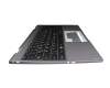 Clavier incl. topcase DE (allemand) noir/gris avec rétro-éclairage original pour Medion Akoya S14405/S14406 (YM14CM)