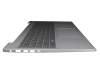 Clavier incl. topcase DE (allemand) noir/gris avec rétro-éclairage original pour Medion Akoya S17405 (M17TUN)