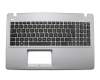 Clavier incl. topcase DE (allemand) noir/gris original pour Asus F550ZE