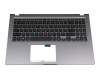 Clavier incl. topcase DE (allemand) noir/gris original pour Asus P1511CJA