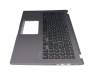 Clavier incl. topcase DE (allemand) noir/gris original pour Asus VivoBook 15 F509UA